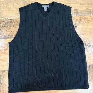 Banana Republic Black Merino Wool Top Sweater Vest